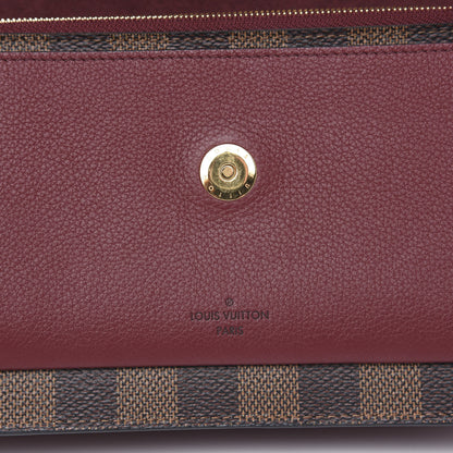 Louis Vuitton Damier Ebene Vavin Chain Wallet Red 6 of 10