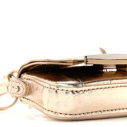 Fendi Metallic Nano Maxi Buckle Baguette Charm Rose Gold 9 of 10