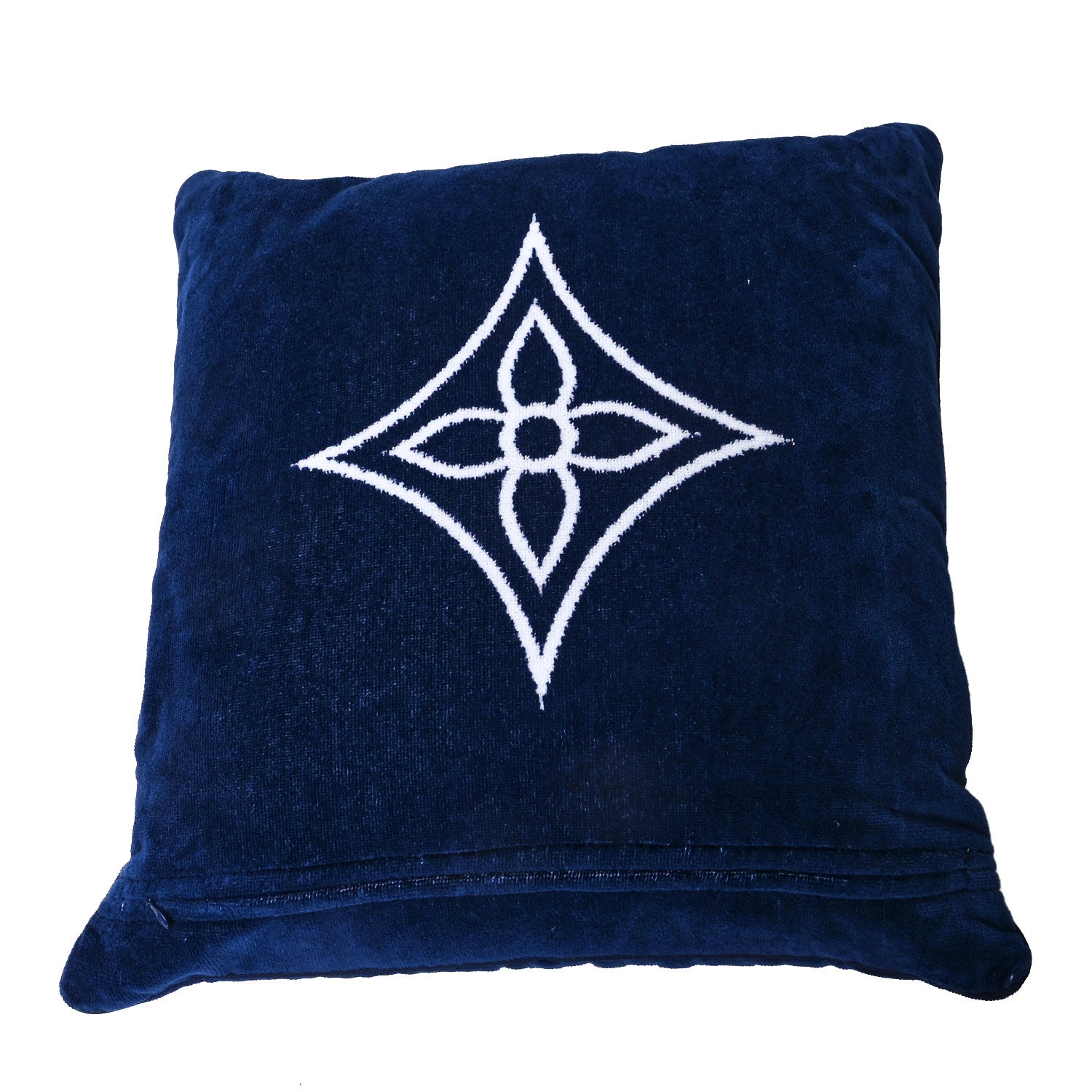 Louis Vuitton Cotton Graphical Beach Cushion Blue White 2 of 3