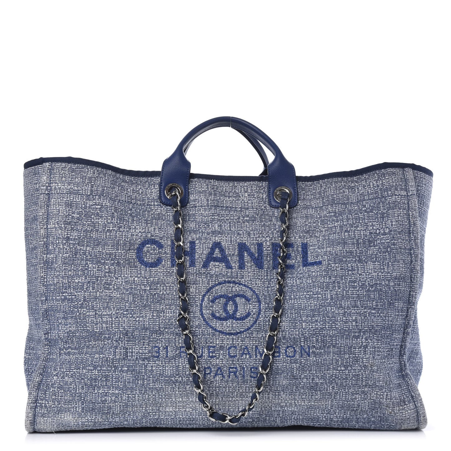 Canvas Extra Large Deauville Tote Blue