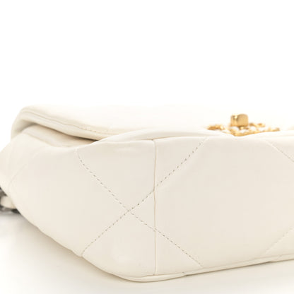 Chanel Lambskin Quilted Medium Chanel 19 Flap White 9 of 12