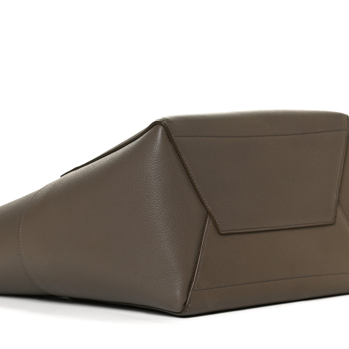 Soft Grained Calfskin Sangle Bucket Bag Taupe