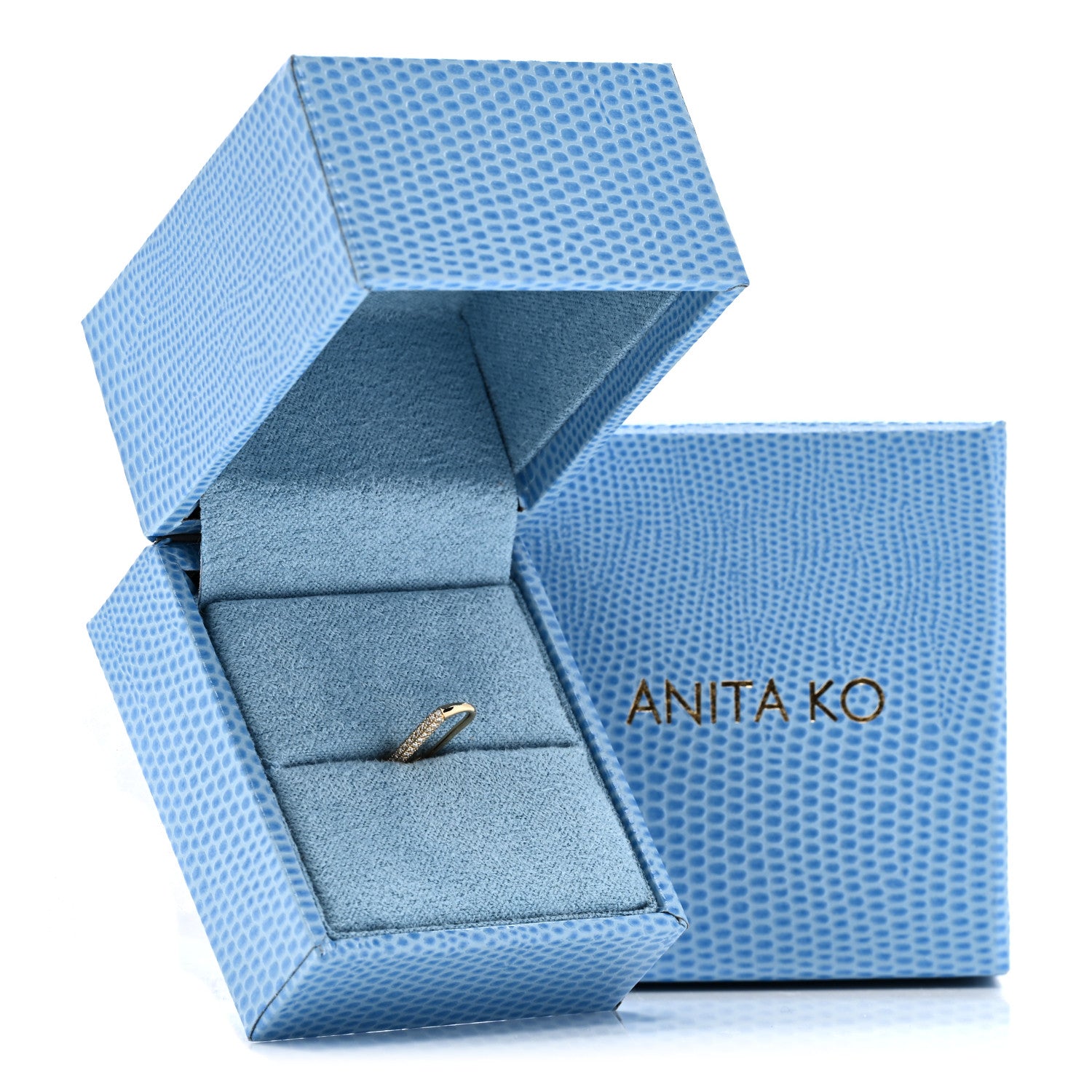Anita Ko 18K Yellow Gold Diamond Mini Safety Pin Earring 5 of 5