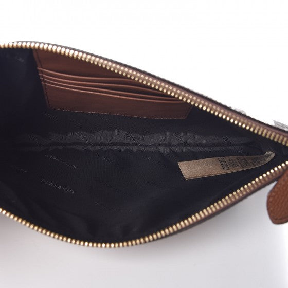 House Check Derby Peyton Crossbody Clutch Bag Tan