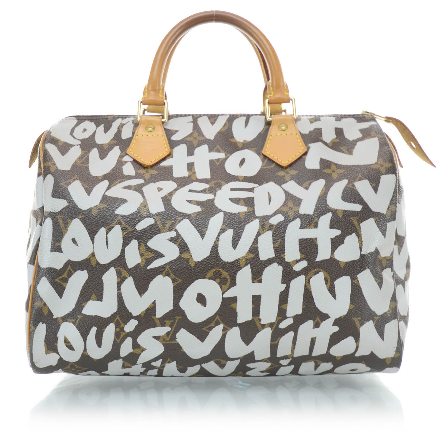 Louis Vuitton Monogram Graffiti Speedy 30 Silver 1 of 10