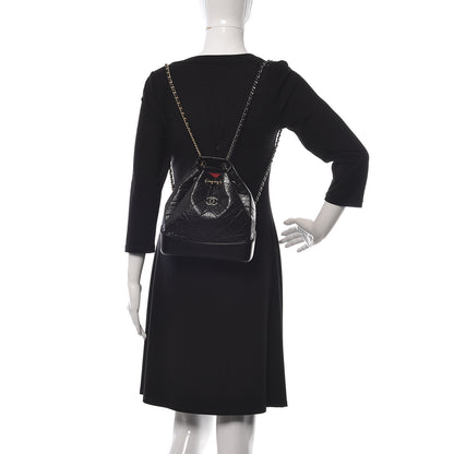 Chanel Aged Calfskin Quilted Small Gabrielle Backpack Black 2 of 11