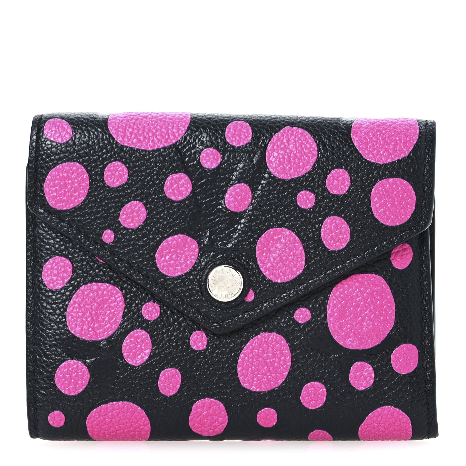 Louis Vuitton LV X YK Empreinte Monogram Victorine Wallet Black Fuchsia 1 of 9