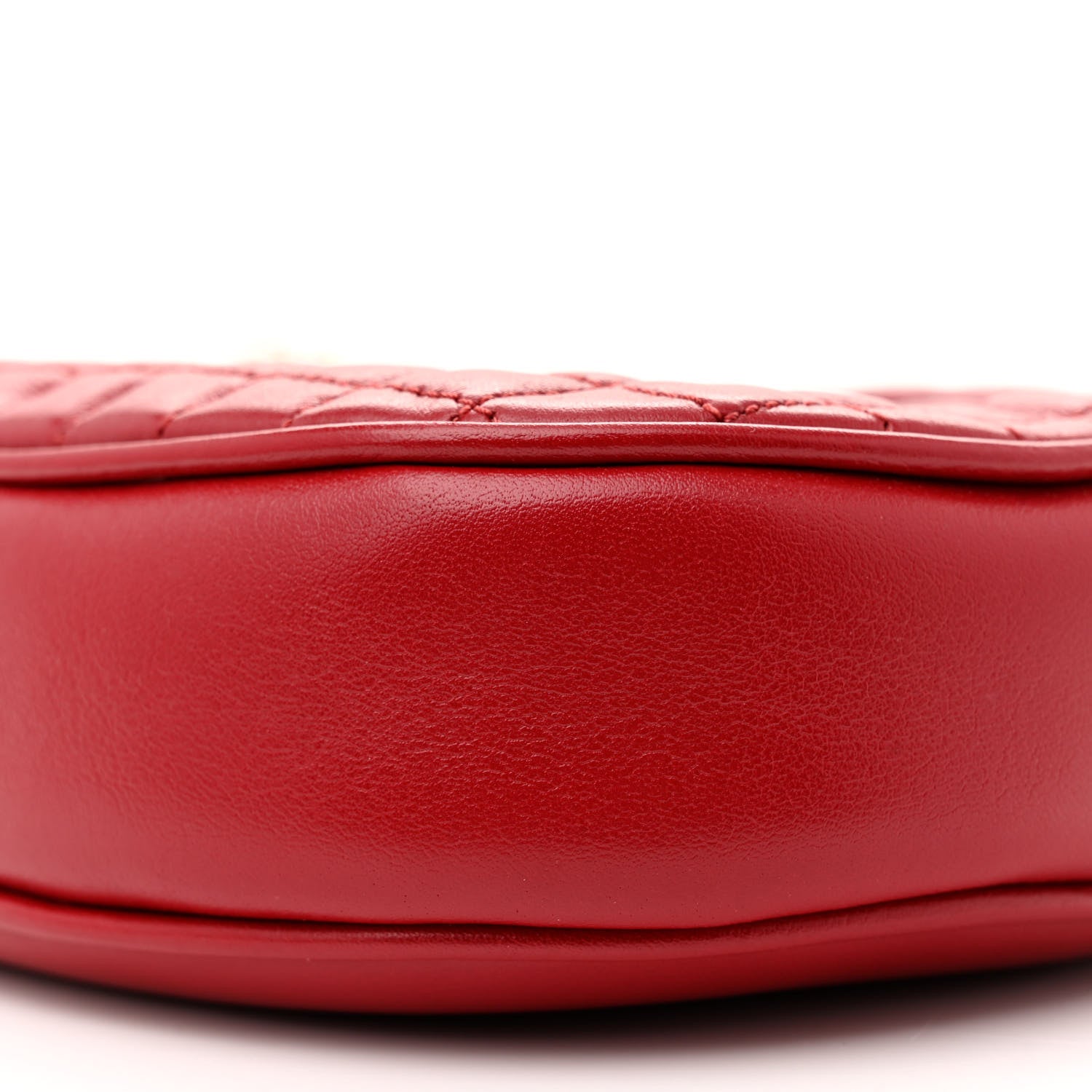 Celine Calfskin Quilted Small C Charm Bag Red 10 of 12