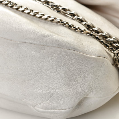 Jimmy Choo Lambskin Small Biker Hobo White 13 of 14