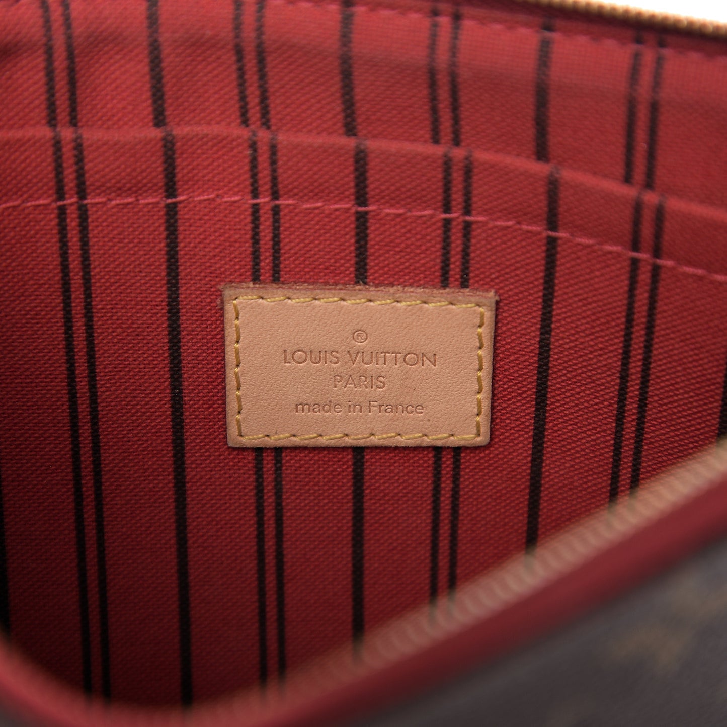 Monogram Neverfull MM GM Pochette Cherry