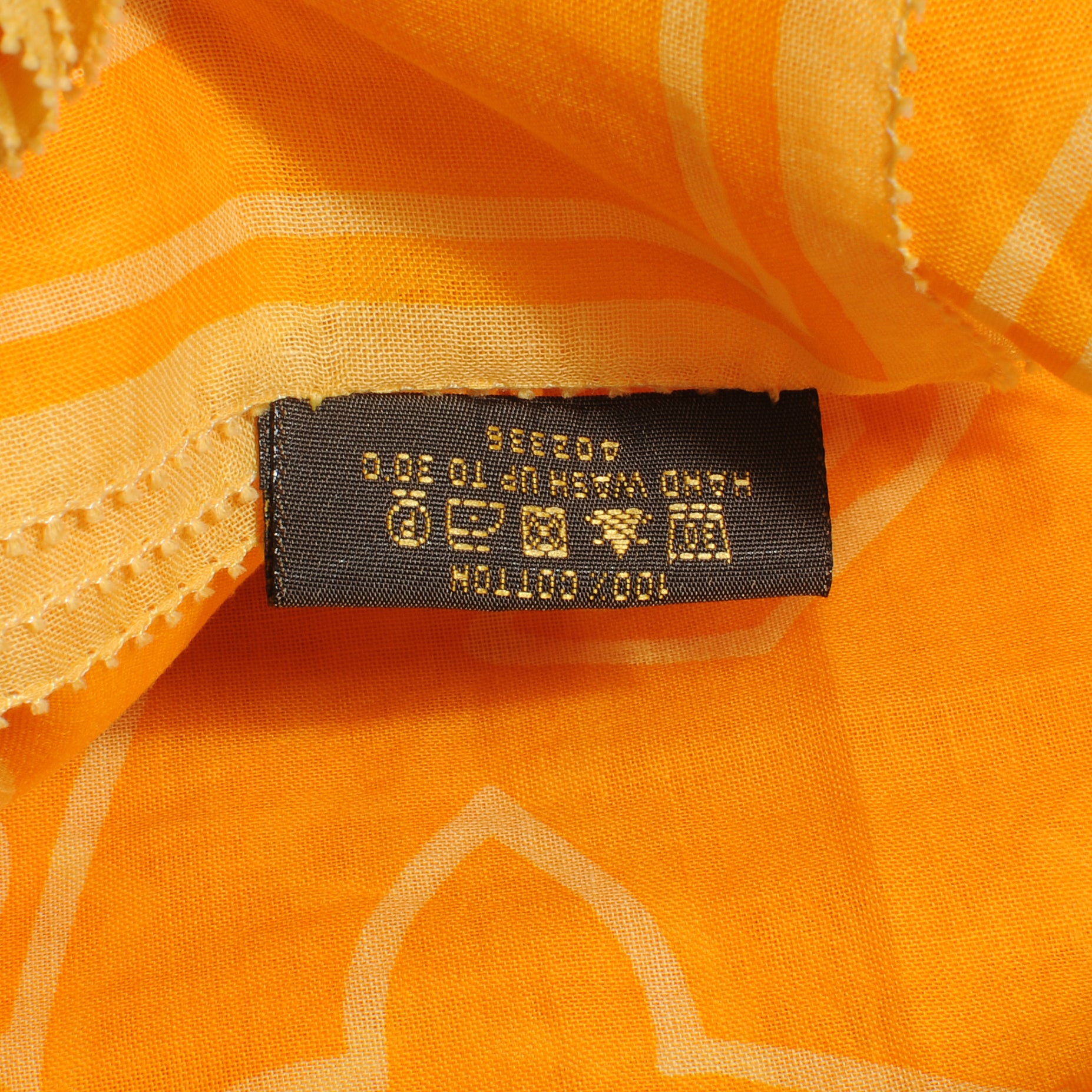 Louis Vuitton Cotton Ipanema Sarong Scarf Yellow 6 of 6