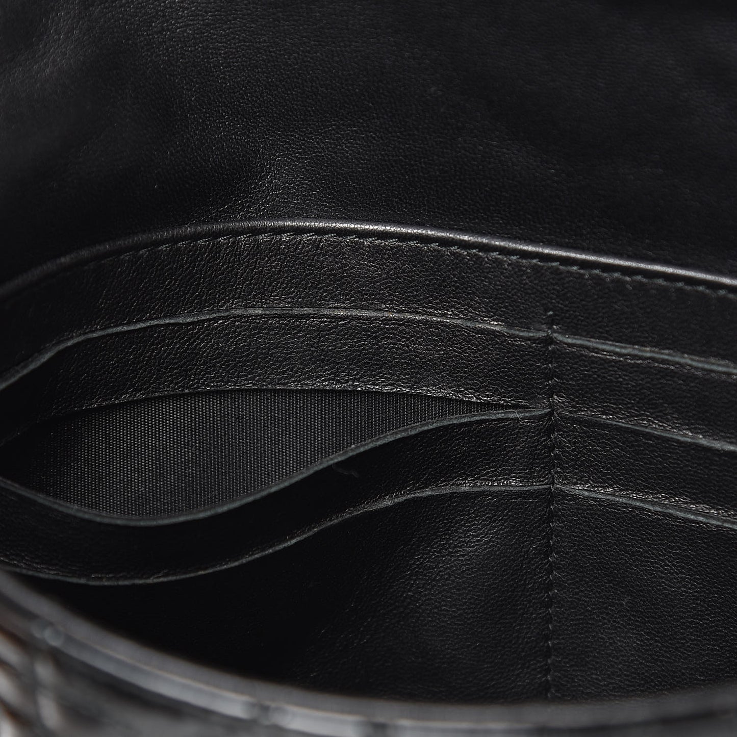 Patent Cannage Wallet on Chain Pouch Black