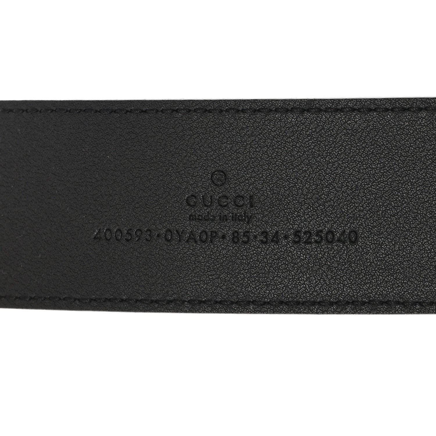 Gucci Plutone Calfskin Palladium Double G 40mm Belt 85 34 Black 3 of 9