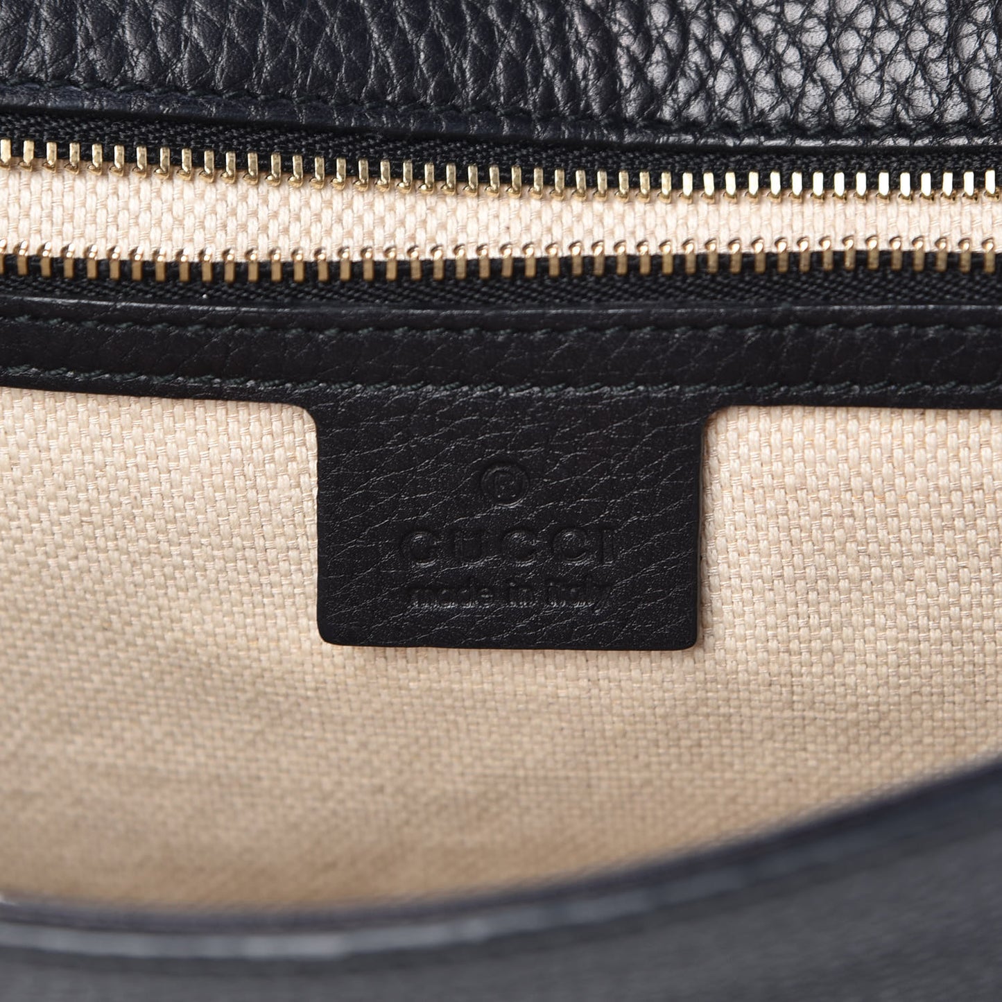 Pebbled Calfskin Medium Soho Clutch Black