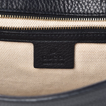 Gucci Pebbled Calfskin Medium Soho Clutch Black 6 of 7