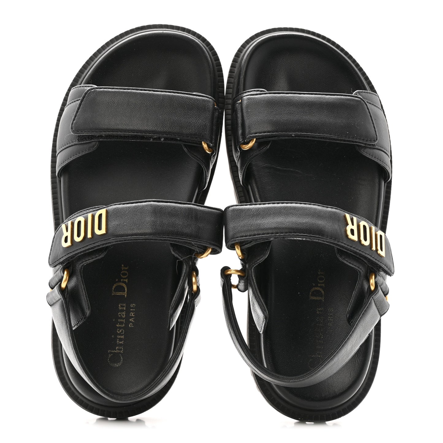 Lambskin Dioract 10mm Sandals 36.5 Black