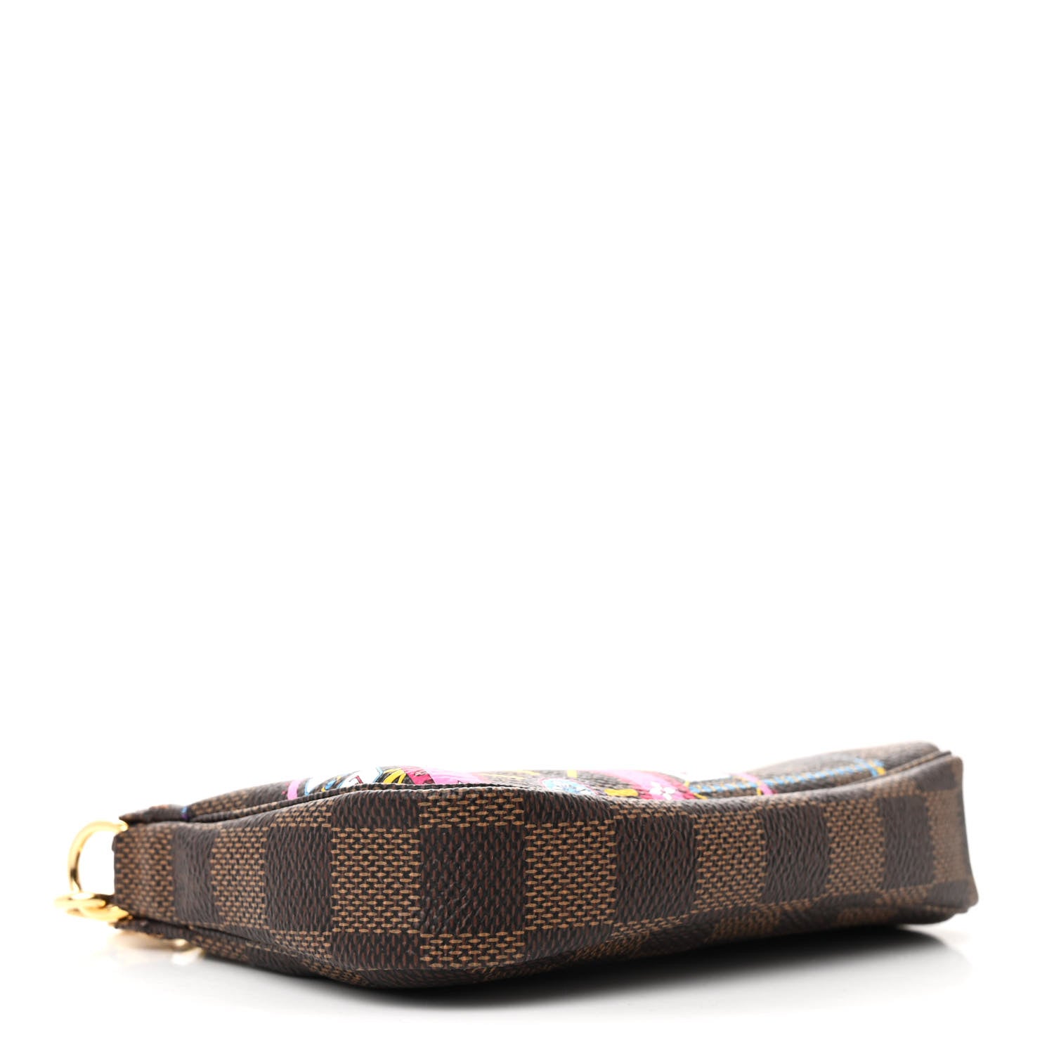 Louis Vuitton Damier Ebene 2020 Christmas Animation Big Wheel Mini Pochette Accessories Rose Ballerine 4 of 11