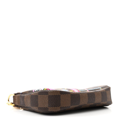 Louis Vuitton Damier Ebene 2020 Christmas Animation Big Wheel Mini Pochette Accessories Rose Ballerine 4 of 11