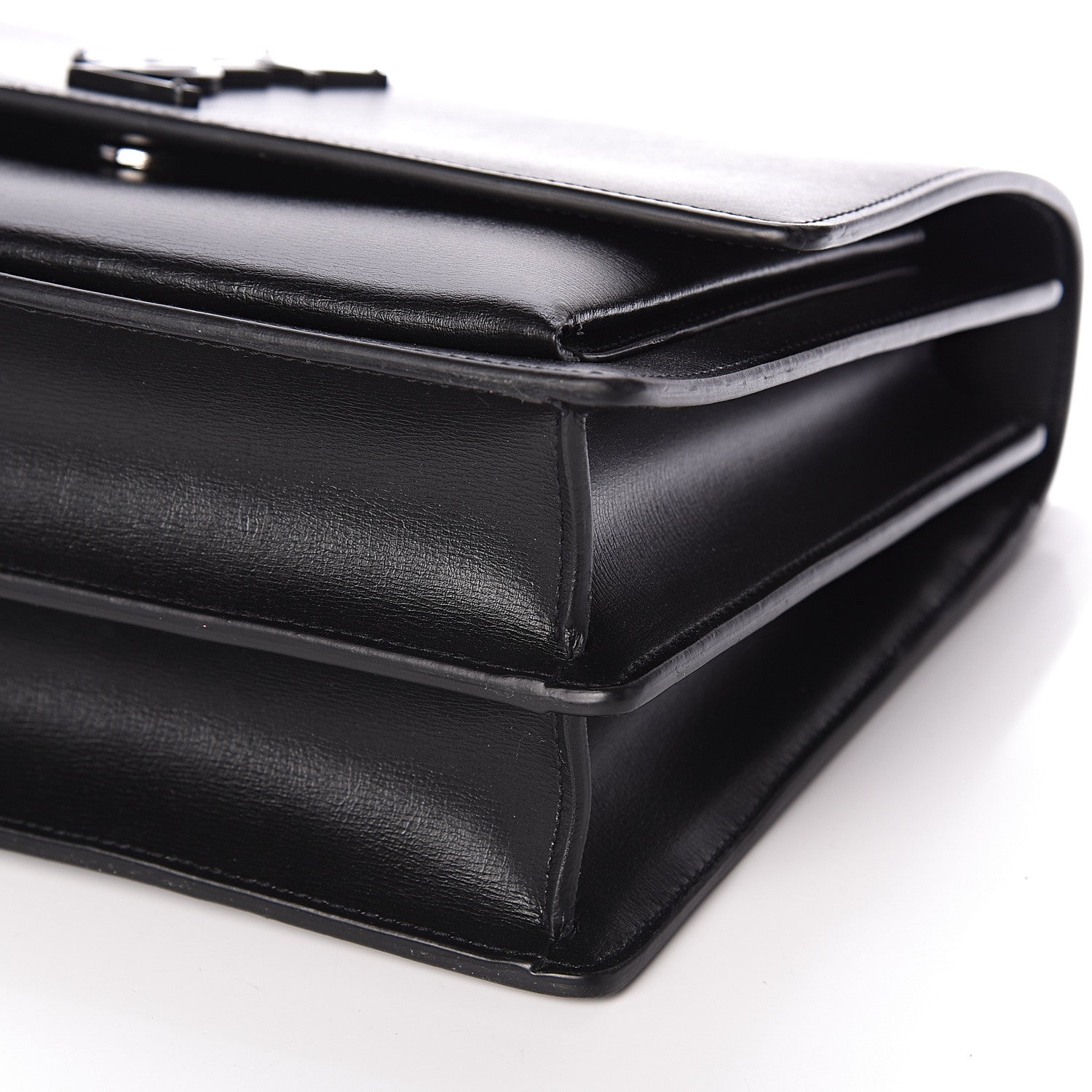 Saint Laurent Calfskin Large Monogram Sunset Black 9 of 9
