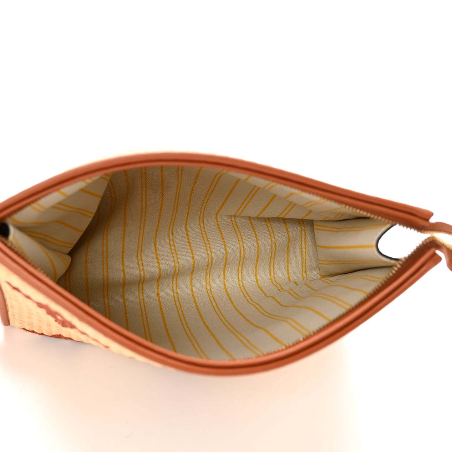 Raffia Monogram Giant Toiletry Pouch 26 Tan