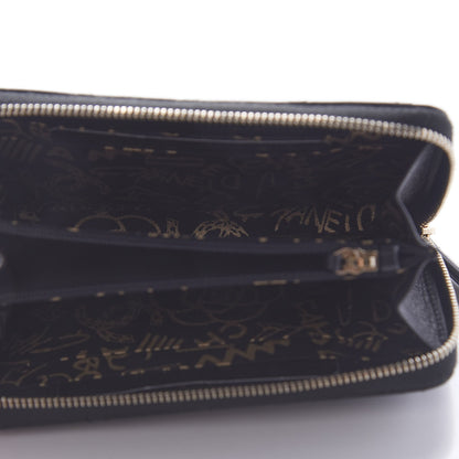 Chanel Lambskin Quilted Small Zip Around Wallet Black 5 of 8