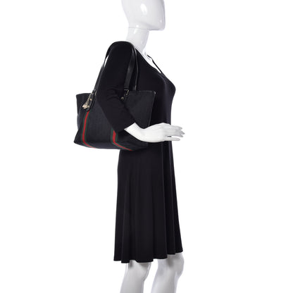 Gucci Monogram Medium Jolicoeur Tote Black 3 of 17