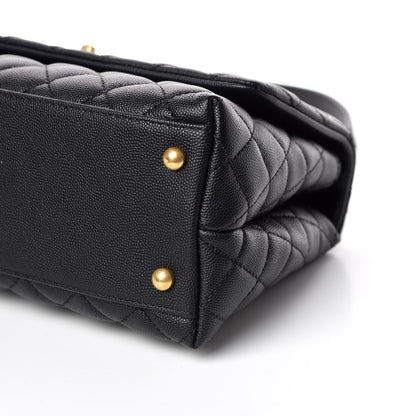 Chanel Caviar Quilted Small Coco Handle Flap Black 7 of 11