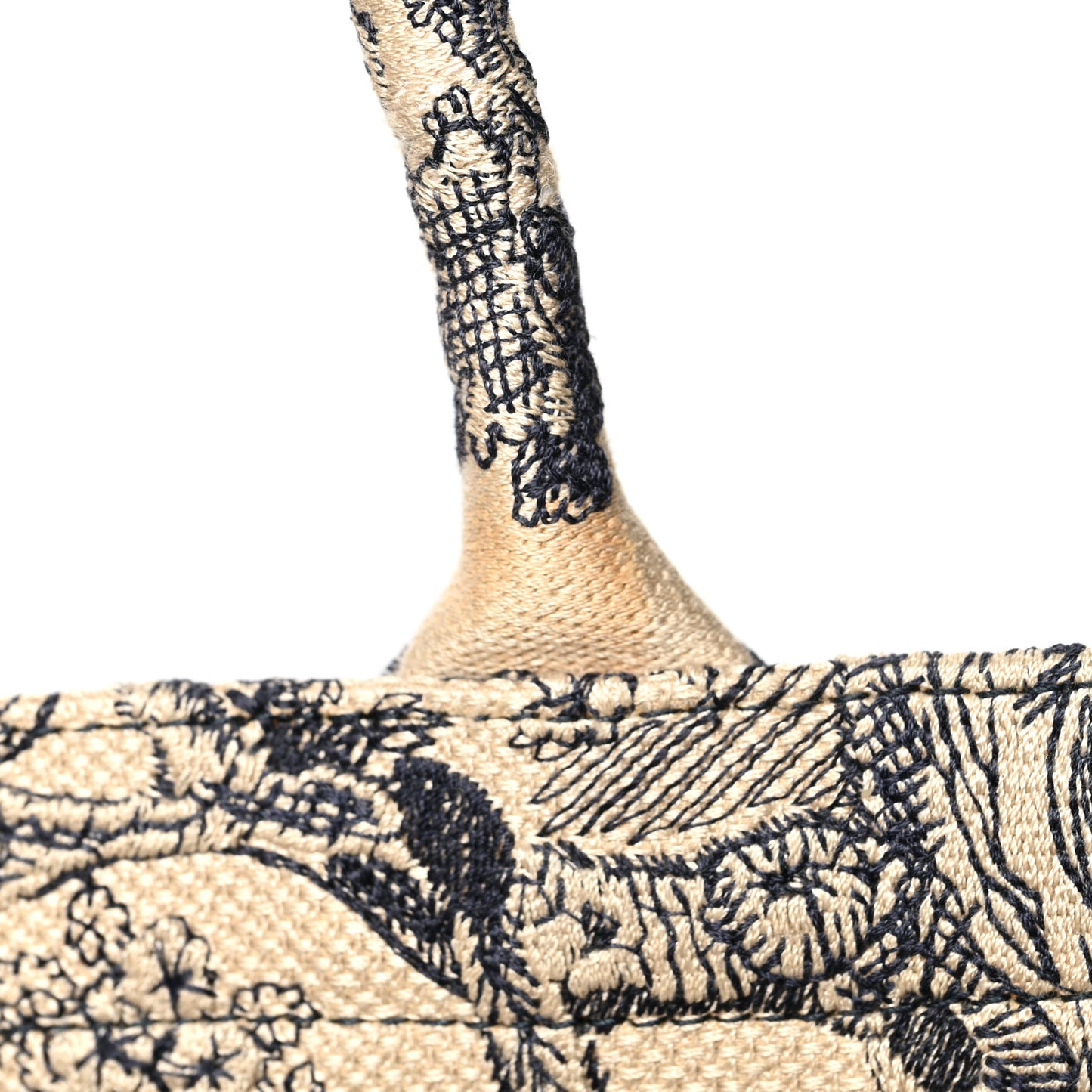 Canvas Embroidered Large Dioriviera Toile De Jouy Book Tote Black