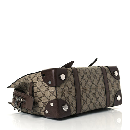 Gucci GG Supreme Monogram Textured Dollar Calfskin Small Detail Tote Beige Ebony New Acero 3 of 6