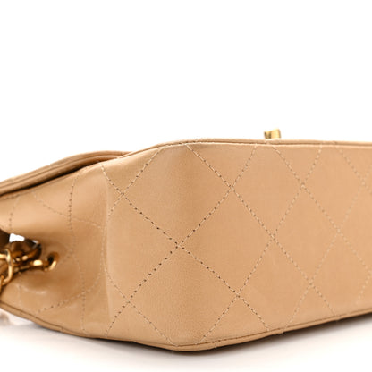 Chanel Lambskin Quilted Mini Rectangular Flap Dark Beige 9 of 11