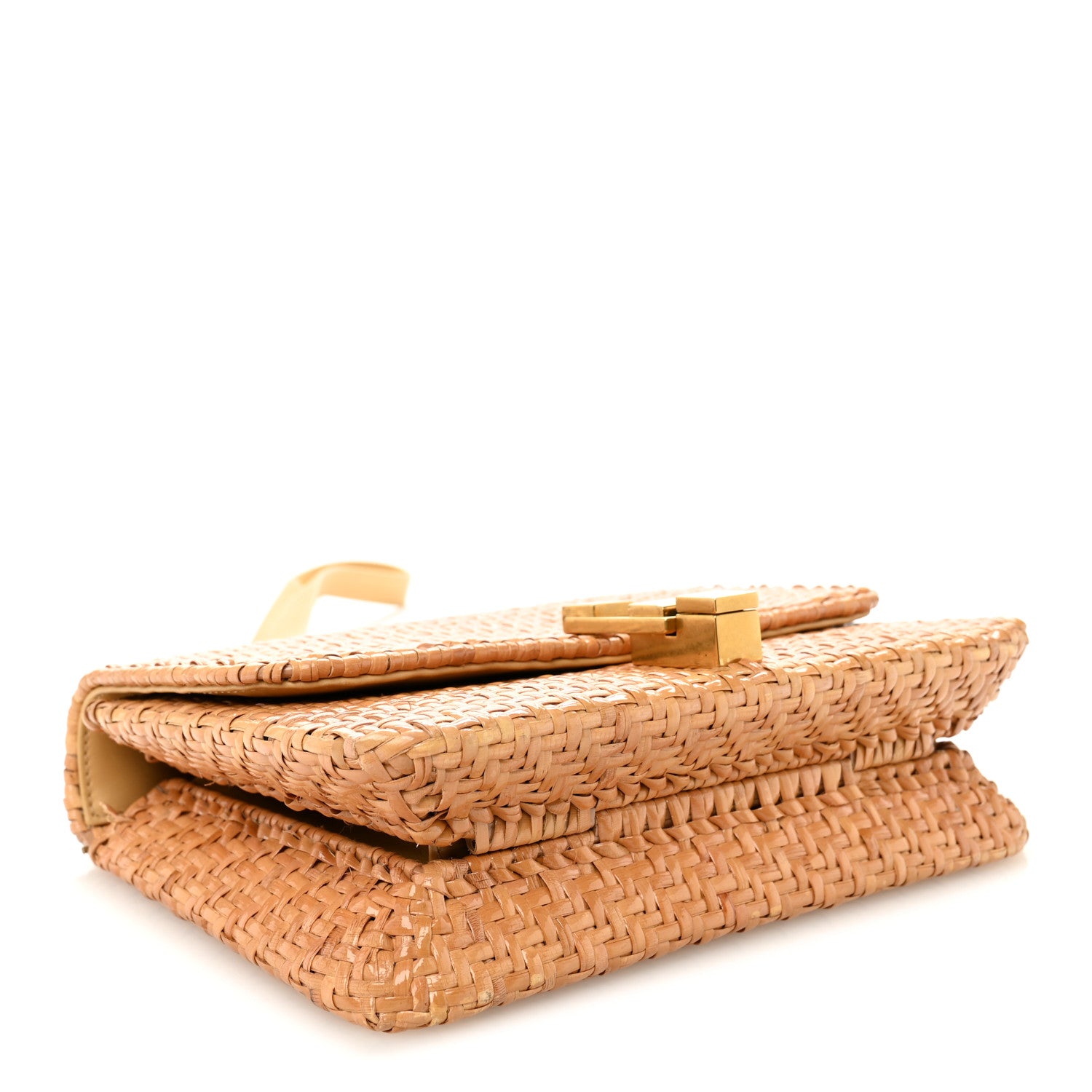 Saint Laurent Wicker Carre Satchel Beige 4 of 15