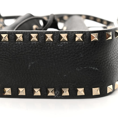 Valentino Garavani Grained Calfskin Rockstud Bucket Bag Black 11 of 13