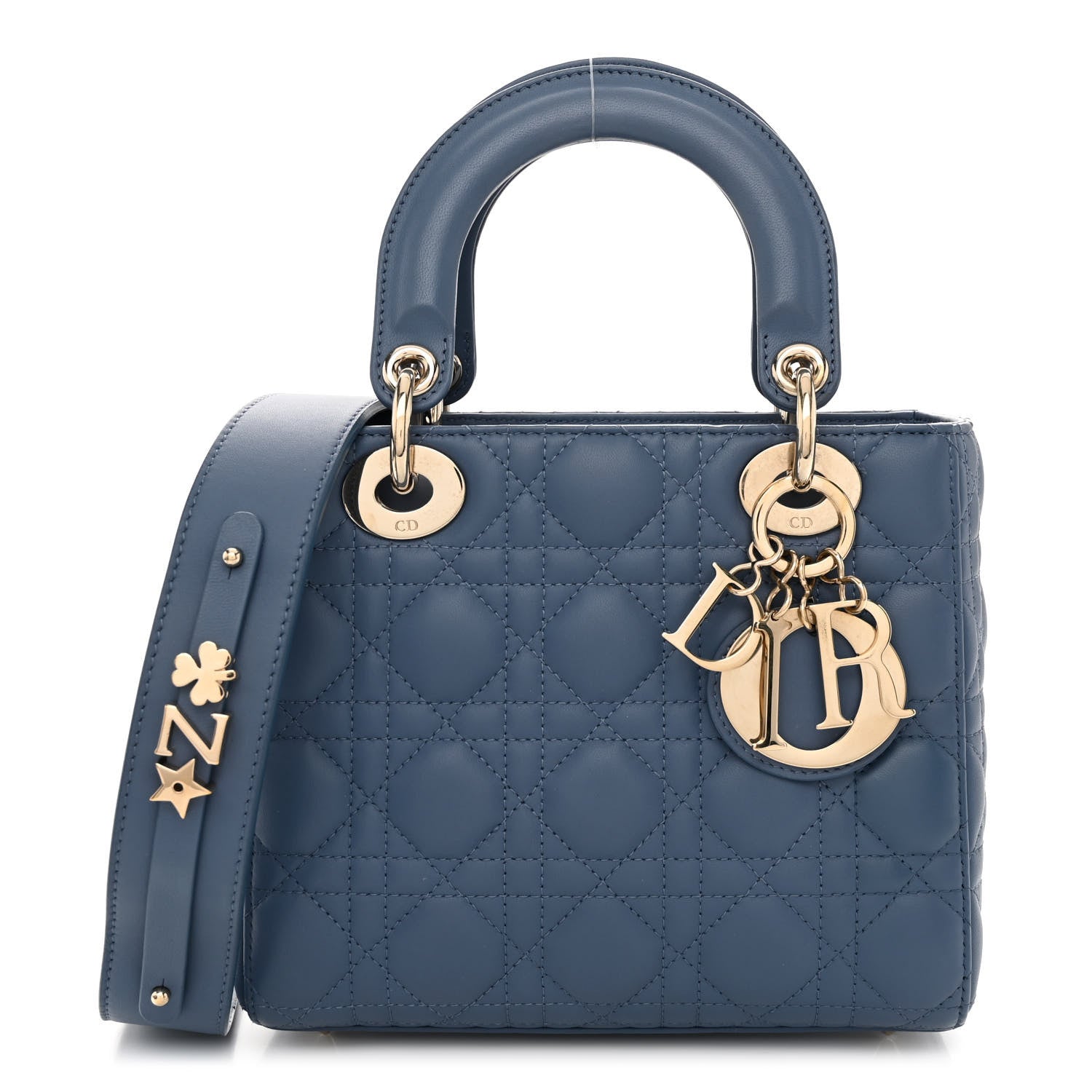 Christian Dior Lambskin Cannage Small My ABCDior Lady Dior Denim Blue 1 of 9