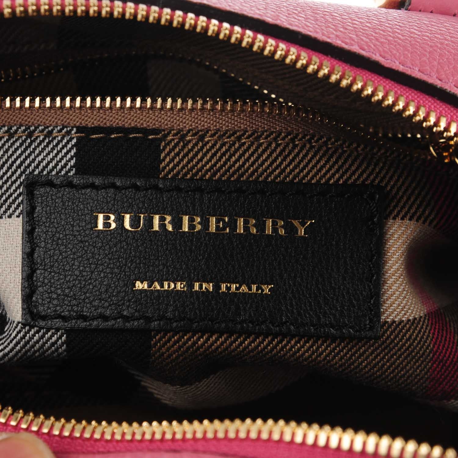 Burberry Derby Calfskin Small Alchester Bowling Bag Mauve Pink 8 of 10