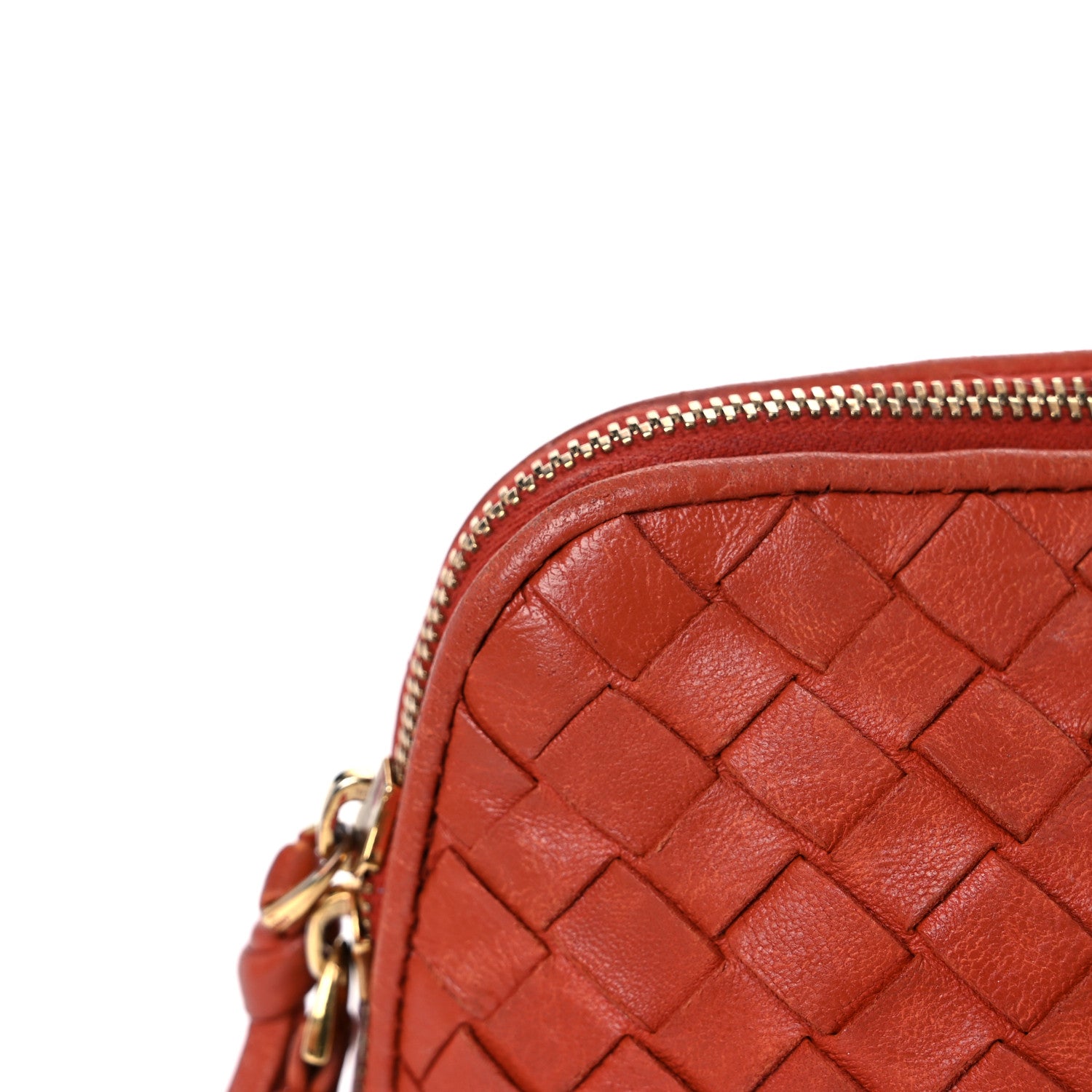 Bottega Veneta Nappa Intrecciato Cosmetic Case Red 20 of 22