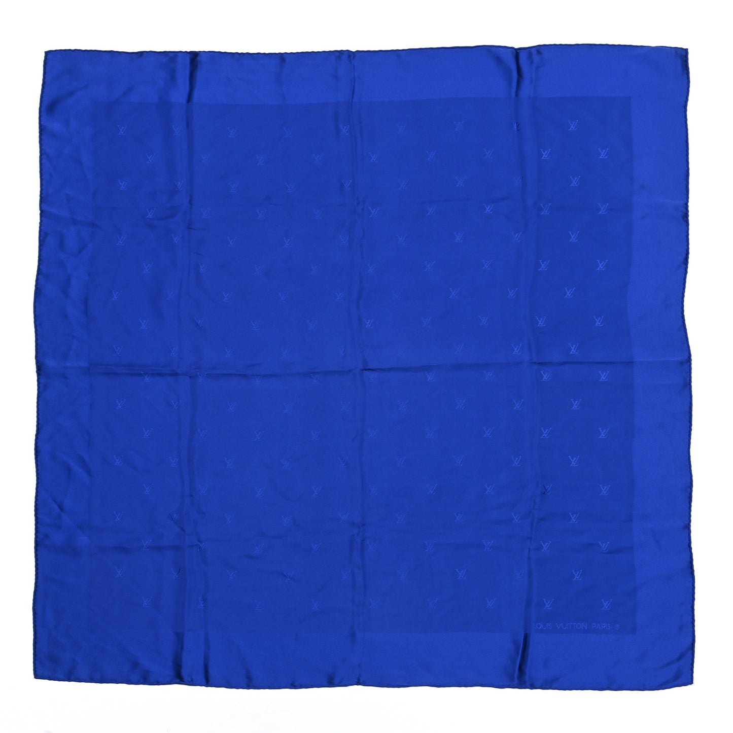 Silk Monogram Scarf Blue