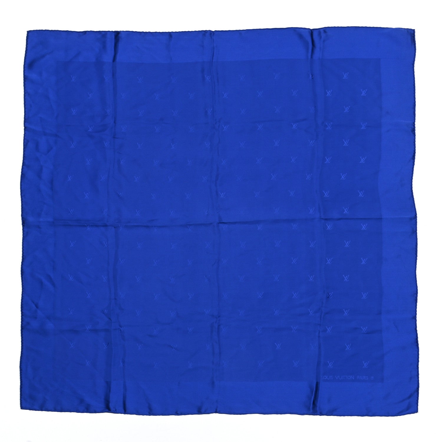 Louis Vuitton Silk Monogram Scarf Blue 1 of 5