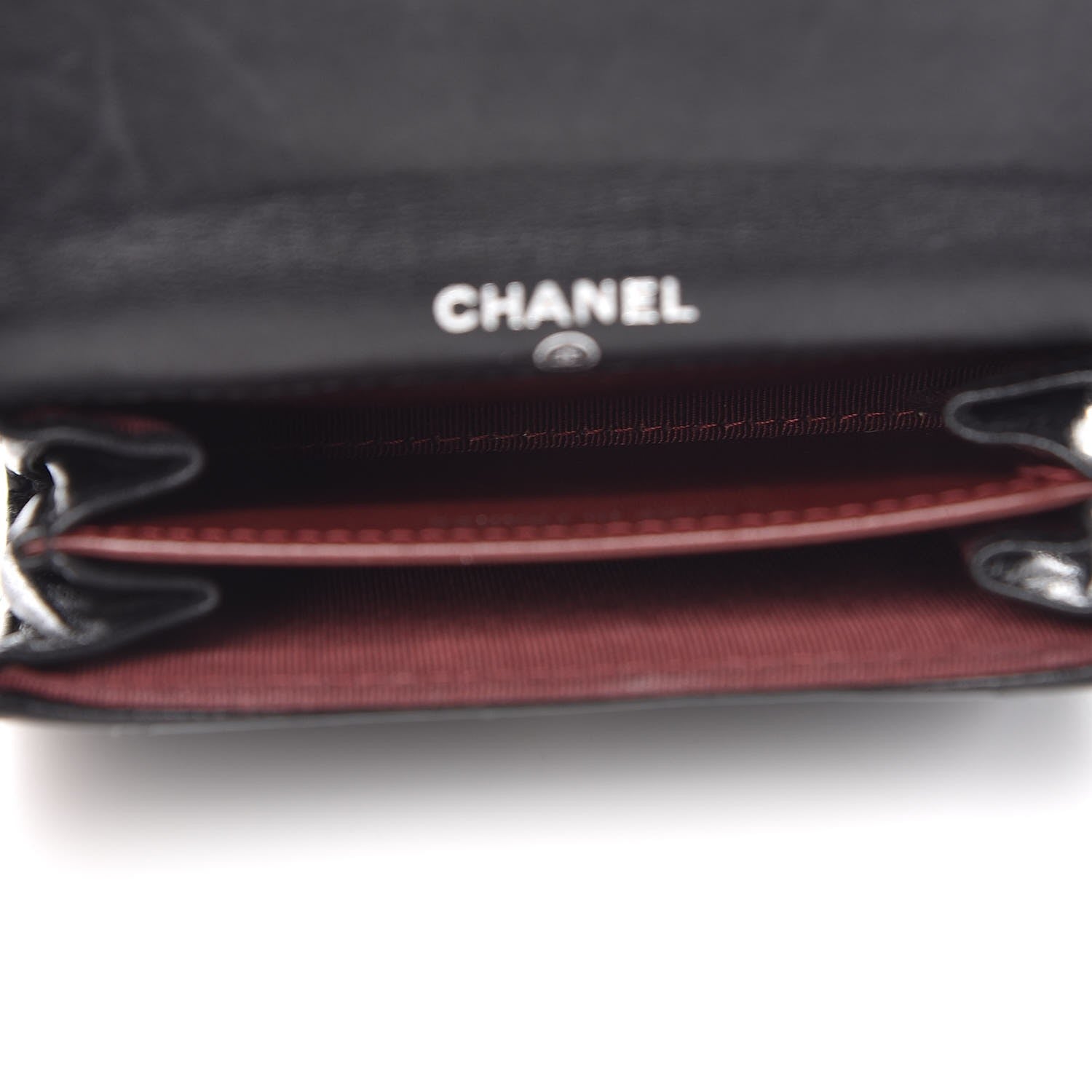 Chanel Lambskin Quilted Flap Card Holder Wallet Black 5 of 11