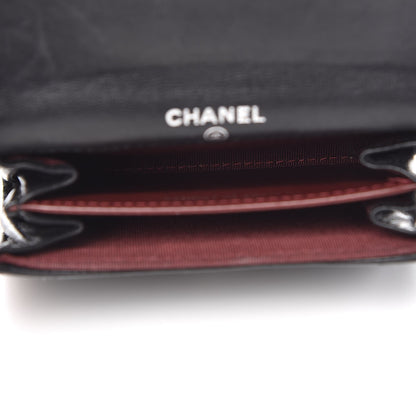 Chanel Lambskin Quilted Flap Card Holder Wallet Black 5 of 11