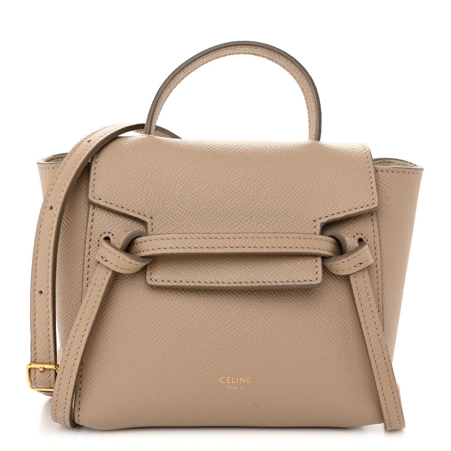 Celine Grained Calfskin Pico Belt Bag Light Taupe 1 of 10