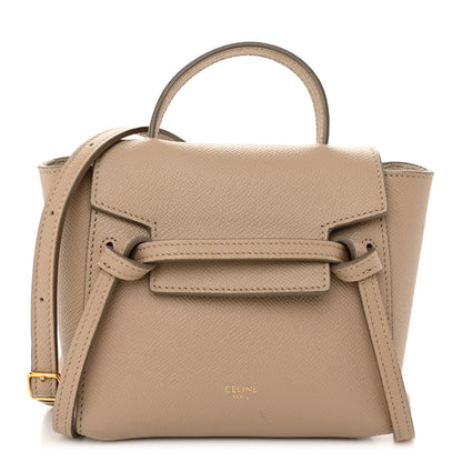 Celine Grained Calfskin Pico Belt Bag Light Taupe 1 of 10