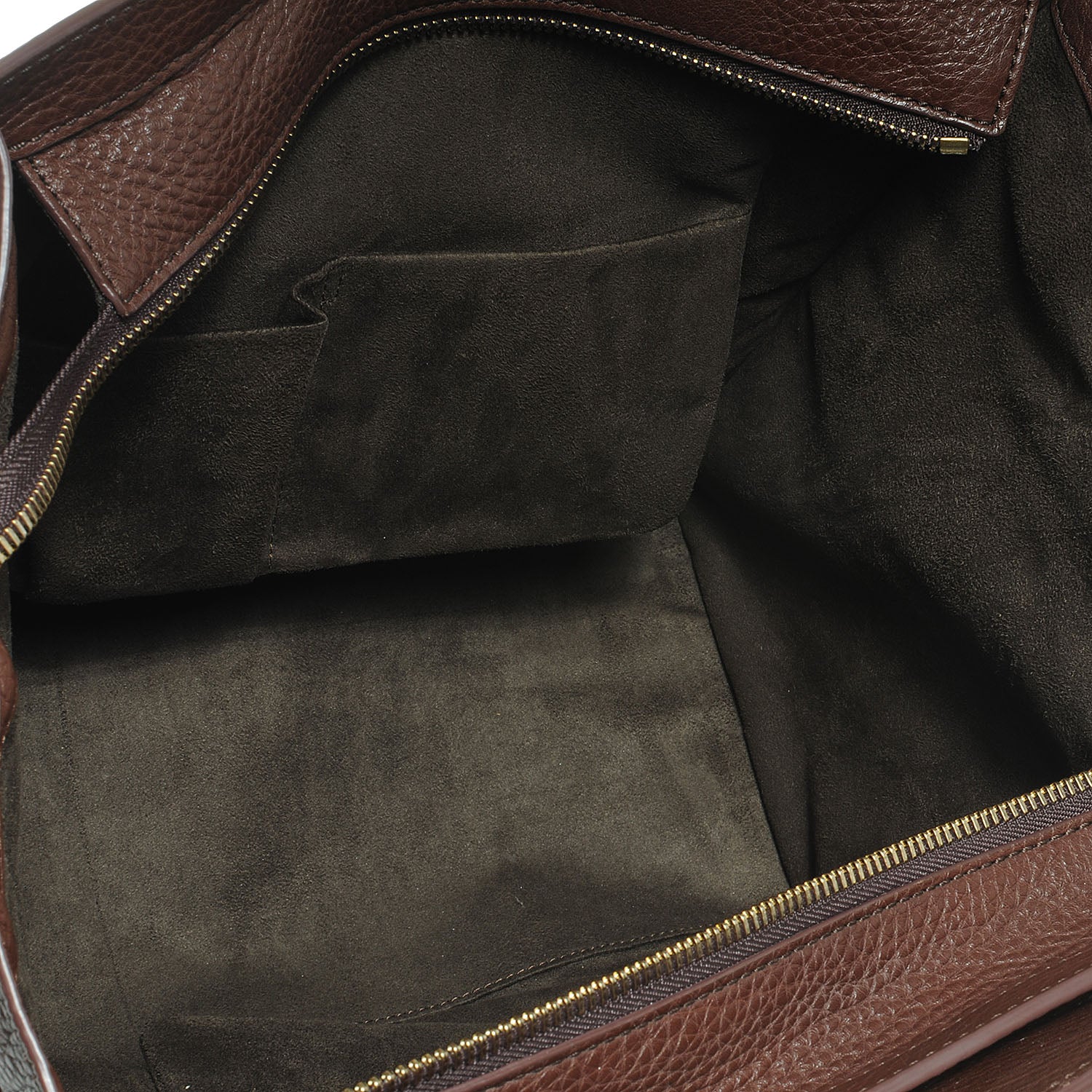 Celine Pebbled Leather Mini Luggage Chocolate 5 of 7