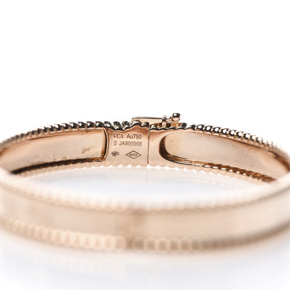 Van Cleef & Arpels 18K Rose Gold Perlee Signature Bangle Bracelet S 4 of 5