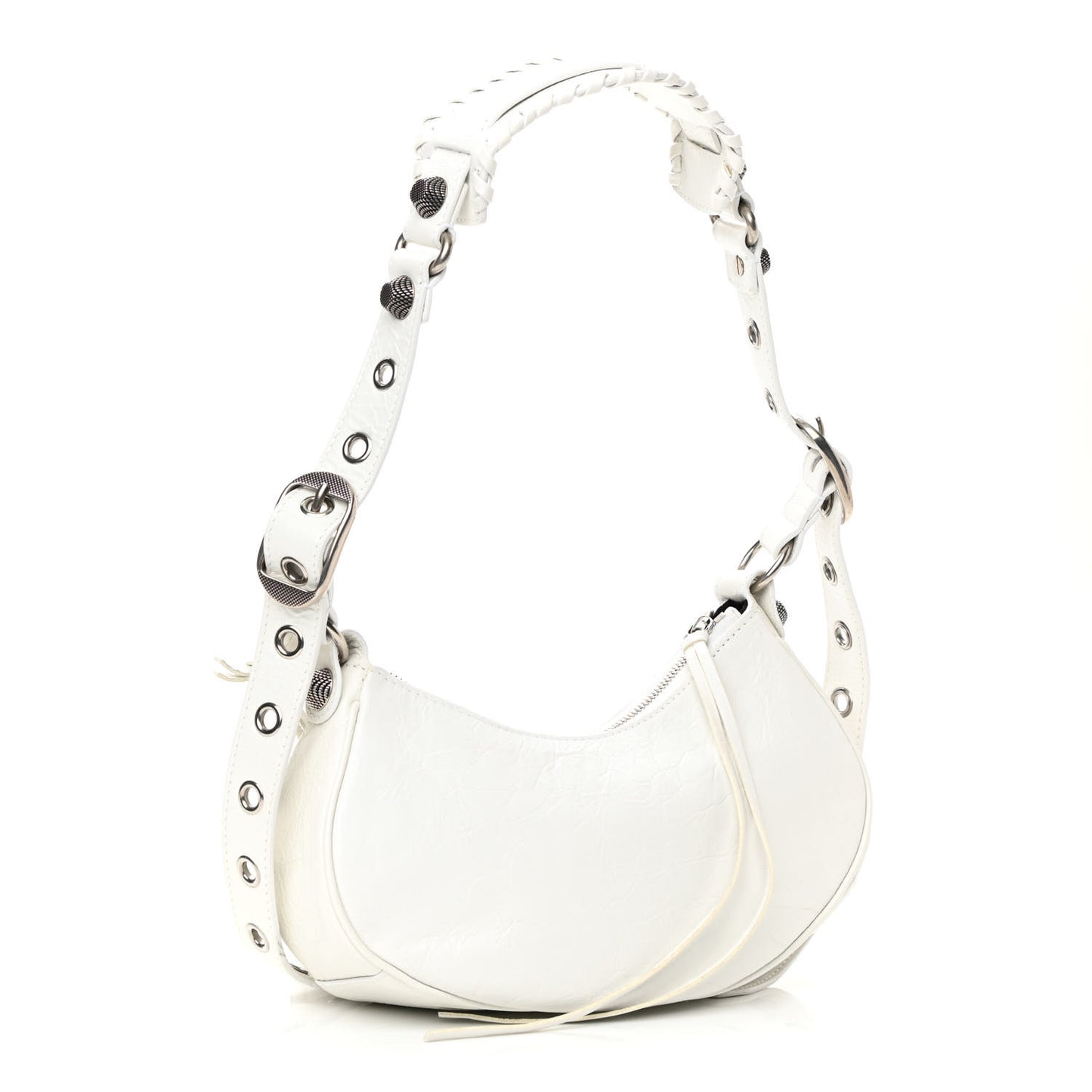 Agneau Arena Le Cagole Shoulder Bag XS Optic White