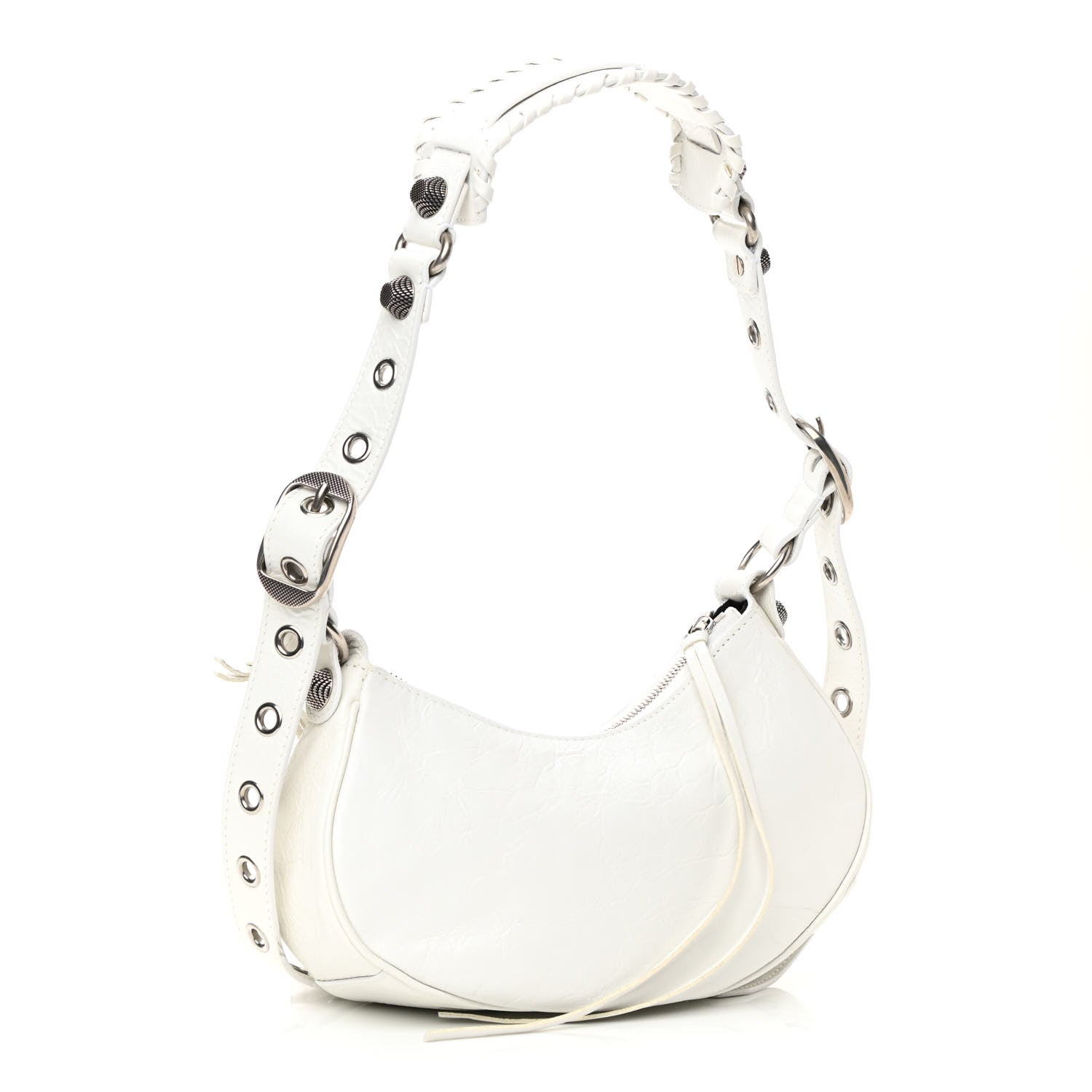 Balenciaga Agneau Arena Le Cagole Shoulder Bag XS Optic White 3 of 10