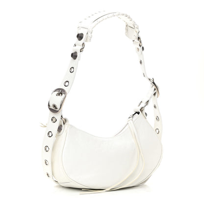 Balenciaga Agneau Arena Le Cagole Shoulder Bag XS Optic White 3 of 10