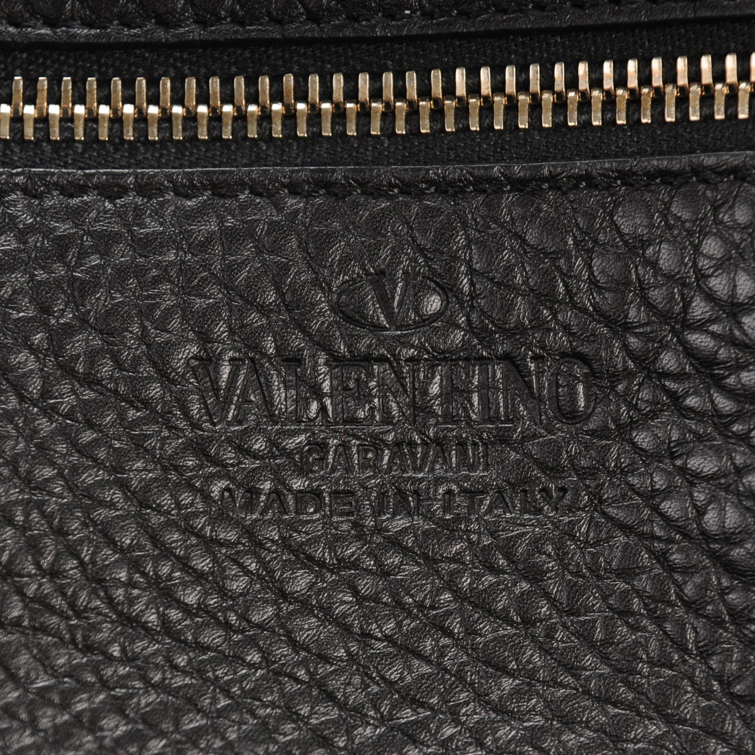 Valentino Garavani Alce Printed Calfskin Medium Rockstud Tote Black 7 of 8