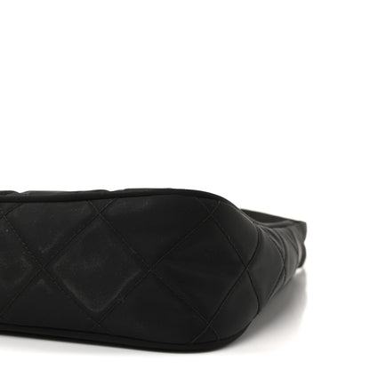 Prada Tessuto Nylon Stitched Shoulder Bag Black 9 of 9