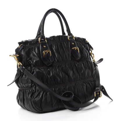 Prada Nappa Gaufre Tote Black 3 of 13