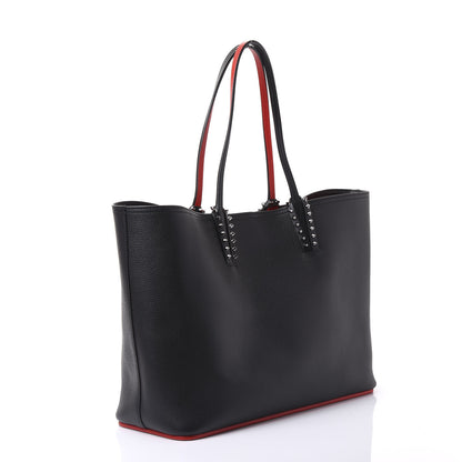 Christian Louboutin Calfskin Spikes East West Cabata Tote Black 2 of 11